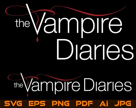 The Vampire Diaries Logo SVG PNG Black and White File for - Etsy