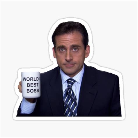 "Michael Scott - World's Best Boss" Sticker for Sale by kateweav ...