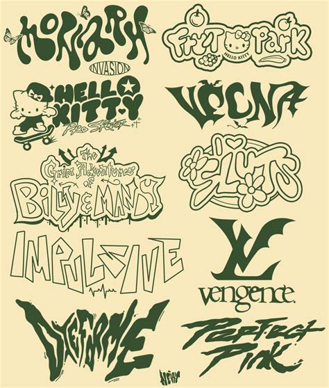 various graffiti font and numbers are shown in this graphic design set ...