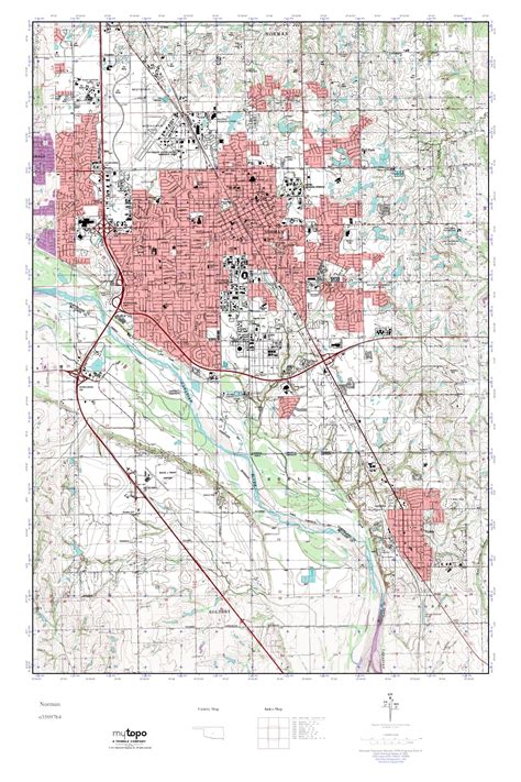 MyTopo Norman, Oklahoma USGS Quad Topo Map