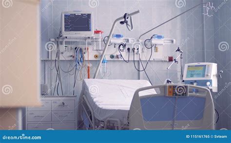 New Hospital Bed and Equipment in a Clean Room. 4K. Stock Video - Video ...