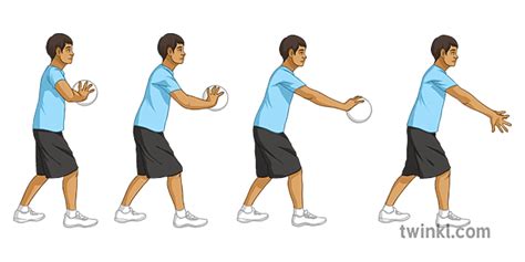 bounce pass netball sports pe secondary Illustration - Twinkl