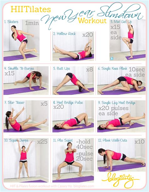 New Year Slimdown Printable – Blogilates