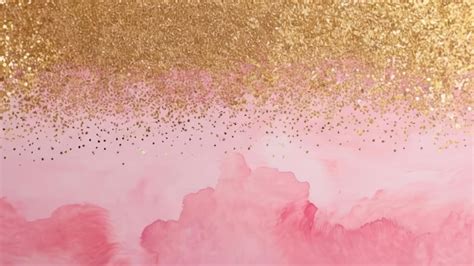 A pink background with gold glitter and a gold glitter effect | Premium ...