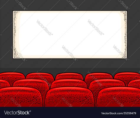 Movie theater hall and row seats Royalty Free Vector Image