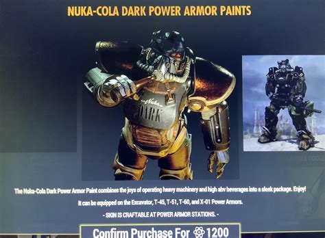 [Discussion] Nuka Cola Dark Power Armor–Wait–he doesn't hold a nuka cola dark bottle at all ...