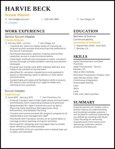 Master Resume Template