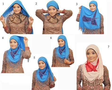 Cara Memakai Selendang Dengan Mudah - Cara Pakai Tudung Bawal Fesyen Terkini