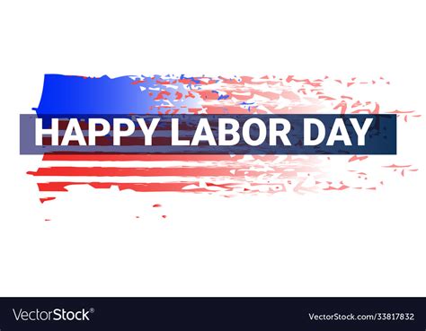 Happy labor day banner american holiday Royalty Free Vector