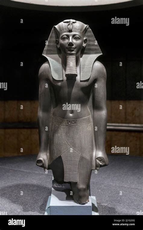 Statue of the pharaoh Thutmose III, Luxor Museum Stock Photo - Alamy