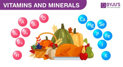 Vitamins and minerals Types Sources and their Functions