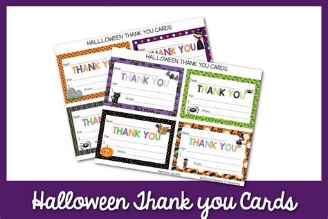 Free Printable Halloween Thank You Cards