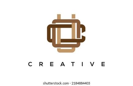 Initial Uoc Letters Monogram Logo Creative Stock Vector (Royalty Free) 2184884403 | Shutterstock