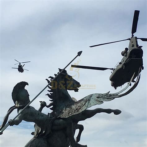 Metal casting hot product garden outdoor decoration bronze Pegasus and bellerophon statue