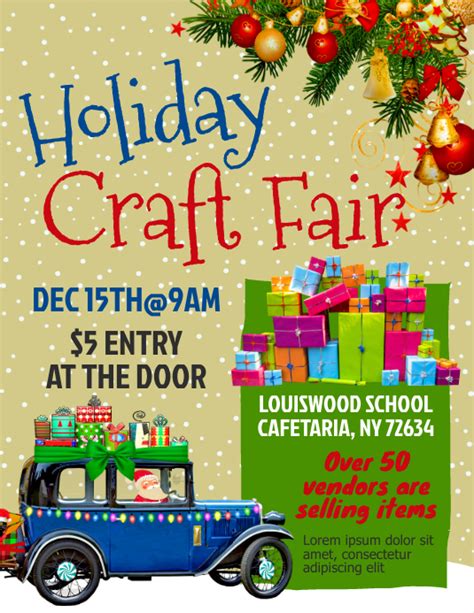 Holiday Craft Fair Flyer Template | PosterMyWall