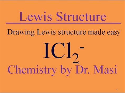 How to Draw Lewis Structure for ICl2- - YouTube