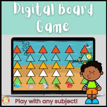 Ocean Themed Digital Game Board For Your Online/Virtual Classroom