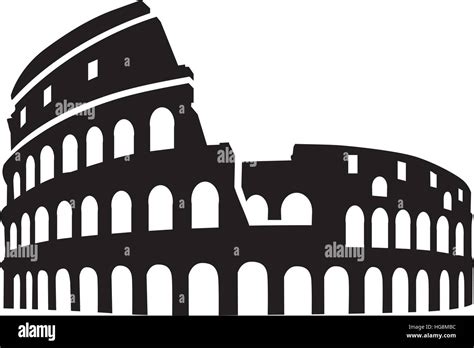 Colosseum rome silhouette Stock Vector Image & Art - Alamy