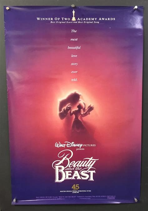 Beauty and the Beast (1991) – Original Disney Advance One Sheet Movie ...