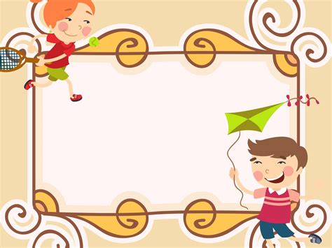 Sweet Cartoon Photo Frame Powerpoint PPT Template is nice for kids ...