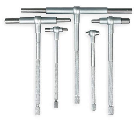 MITUTOYO Telescoping Gage Set, Number of Pieces: 5, 0.500 to 6 Range (In.), — Depth (In ...