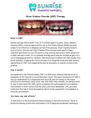 SDF+info.pdf - Silver Diamine Fluoride (SDF) Therapy What is SDF? Dental cavities affect about 1 ...