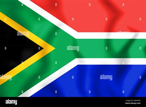 3D Flag of the South Africa. 3D Illustration Stock Photo - Alamy