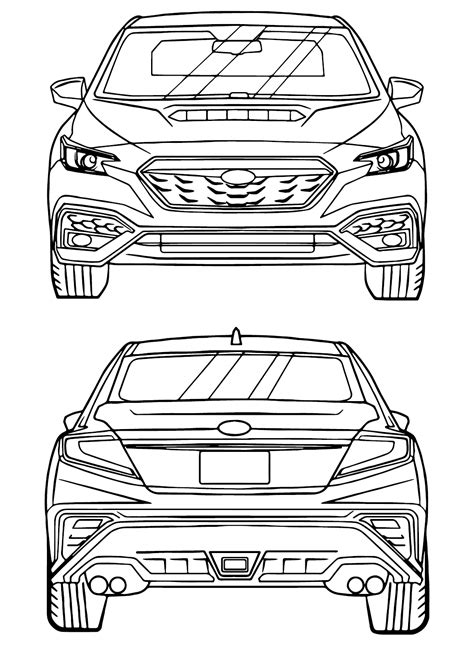 Coloriage Subaru WRX - Coloriages gratuits à imprimer