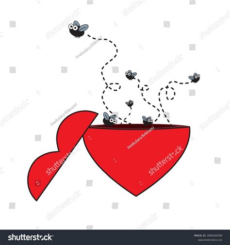 Empty Heart Symbol Sign Vector Illustration Stock Vector (Royalty Free) 2085020200