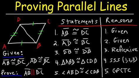 Geometry Parallel Lines Proofs