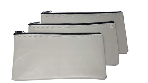 3 Piece Set PM Company Security Bank Deposit Bag / Utility Zipper Coin Bag / Pouch Safe Money ...