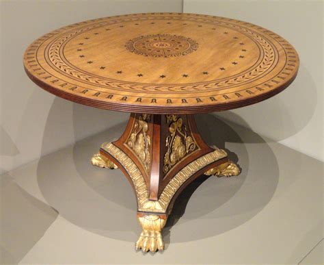 File:Pedestal Table, c. 1810, England, mahogany with ebony and metal ...