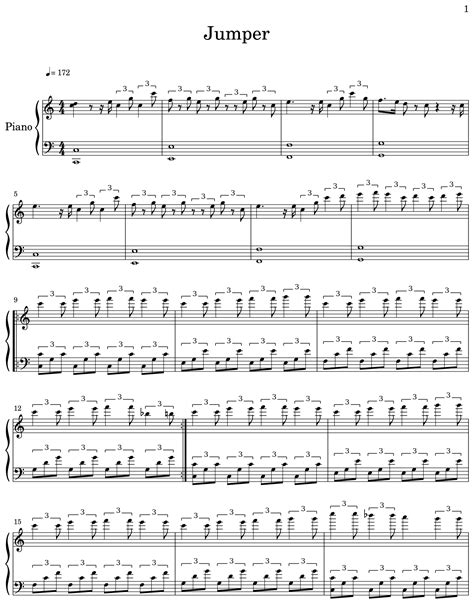 Jumper - Sheet music for Piano