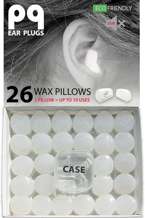 PQ Silicone Wax Ear Plugs for Sleep - 24 Wax Earplugs for Sleeping and Swimming - Gel Ear Plugs ...