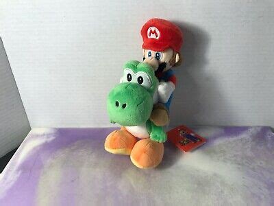 GENUINE Super Mario Bros Mario Riding Yoshi Stuffed Plush 8" Little Buddy NWT 819996012412 | eBay