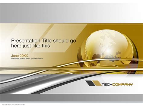 Global technology PowerPoint cover page template – TrashedGraphics