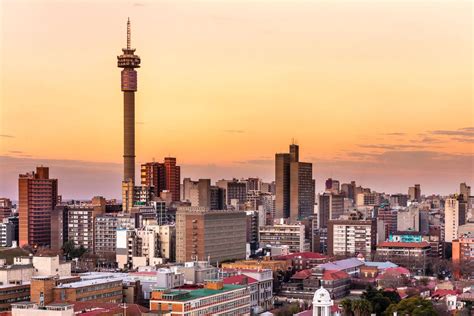 Johannesburg Skyline At Dusk, Johannesburg, Gauteng Province, South Africa | TouristSecrets