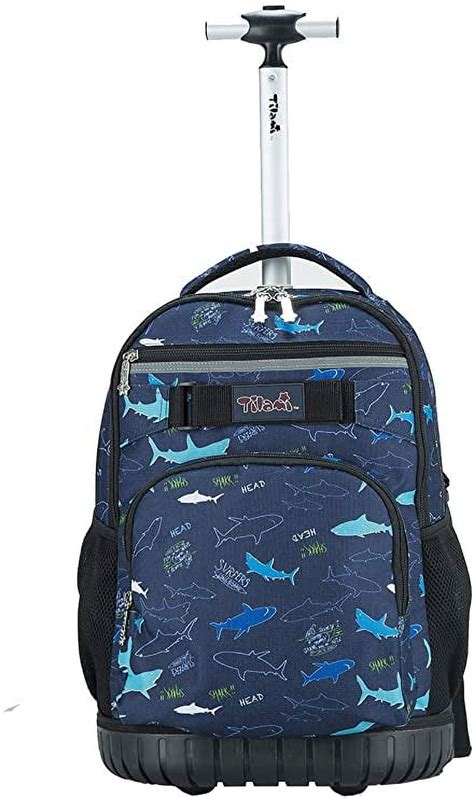 Tilami Kids Rolling Backpack 18 inch Boys and Girls Laptop Backpack ...