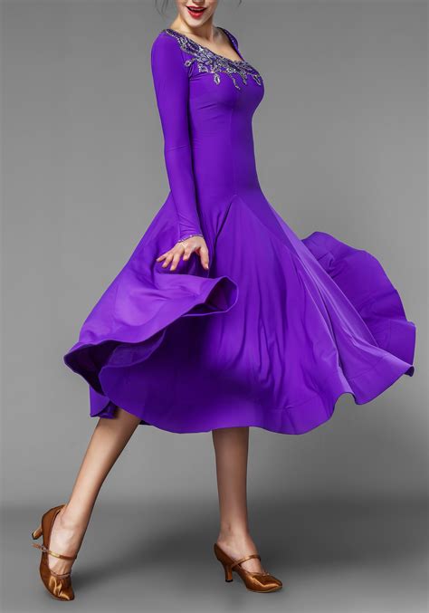 Royal Purple Ballroom Smooth Practice Dance Dress