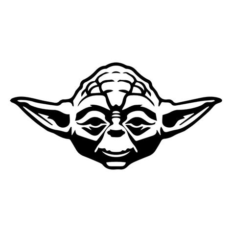 yoda black and white clipart - Google Search | Star wars stencil, Star ...