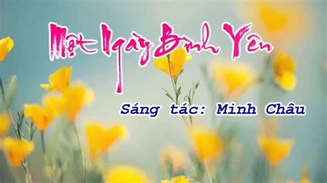 Mot ngay binh yen karaoke - YouTube