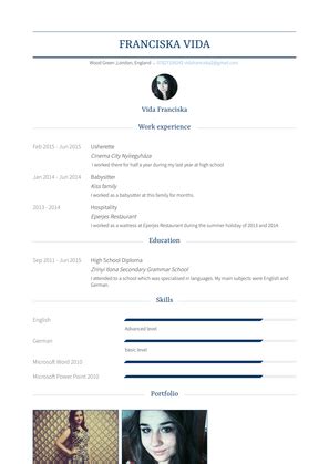 Usher Resume Samples and Templates | VisualCV