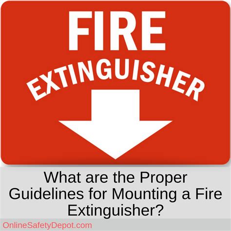 What are the Proper Guidelines for Mounting a Fire Extinguisher ...