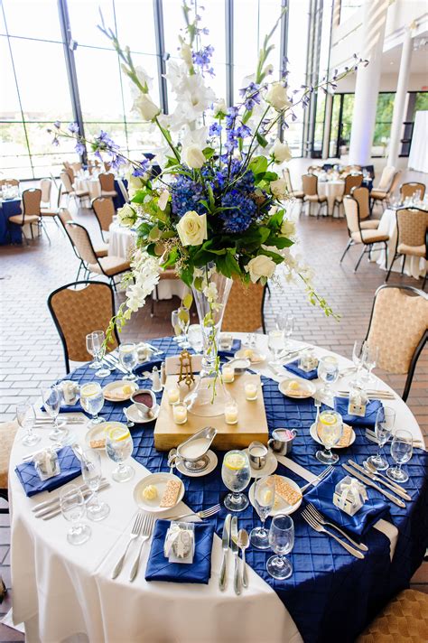 A Floral Explosion | Blue wedding decorations, Wedding decorations ...