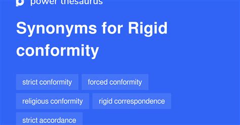 Rigid Conformity synonyms - 25 Words and Phrases for Rigid Conformity