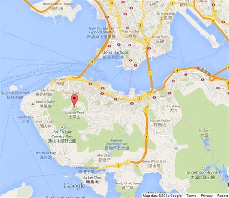 Victoria Peak Hong Kong Map