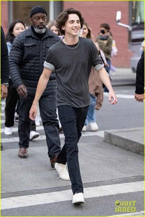 Timothee Chalamet Spotted During Another Day on Commercial Set, Plus ...