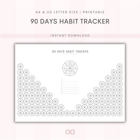 90 Day Habit Tracker Monthly Habit Tracker Undated Tracker Motivational ...