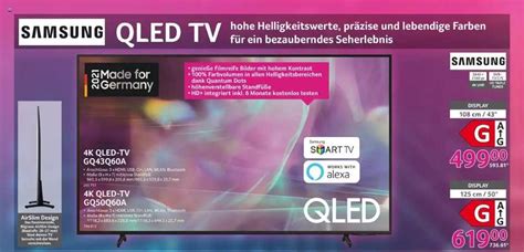 Samsung 4k Qled Tv GQ50Q60A Angebot bei Selgros - 1Prospekte.de