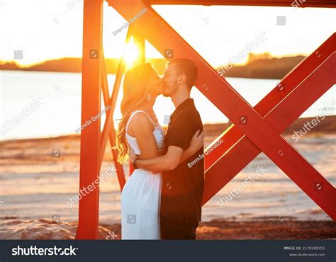 Couple Hugging On Beach Sunset Roque Stock Photo 2170289355 | Shutterstock